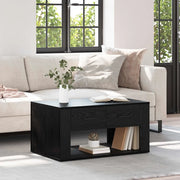 Tavolino da salotto con cassetto Rovere Nero 80 x 50 x 40 cm 881131