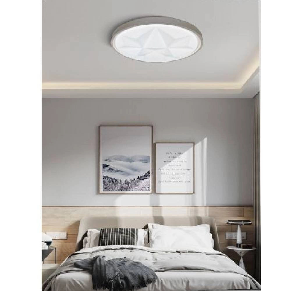Trade Shop - Lampadario Da Soffitto Plafoniera Con 3 Colori Di Luce Design Moderno 60w Pn093c -