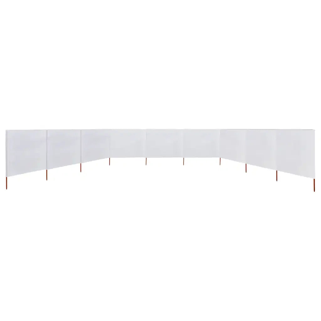Paravento a 9 Pannelli in Tessuto 1200x80 cm Bianco Sabbia 47186
