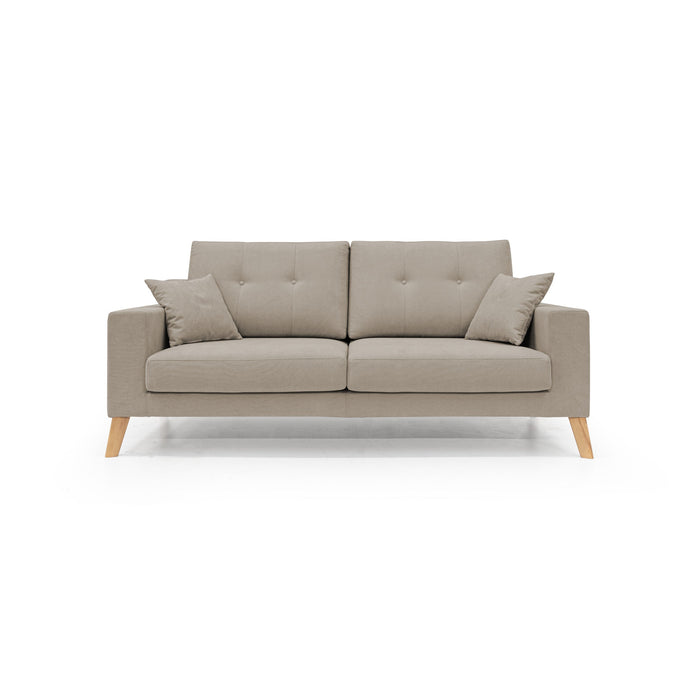 Danish Divano moderno in tessuto morbido impermeabile T02 206 cm beige