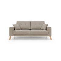 Danish Divano moderno in tessuto morbido impermeabile T02 166 cm beige