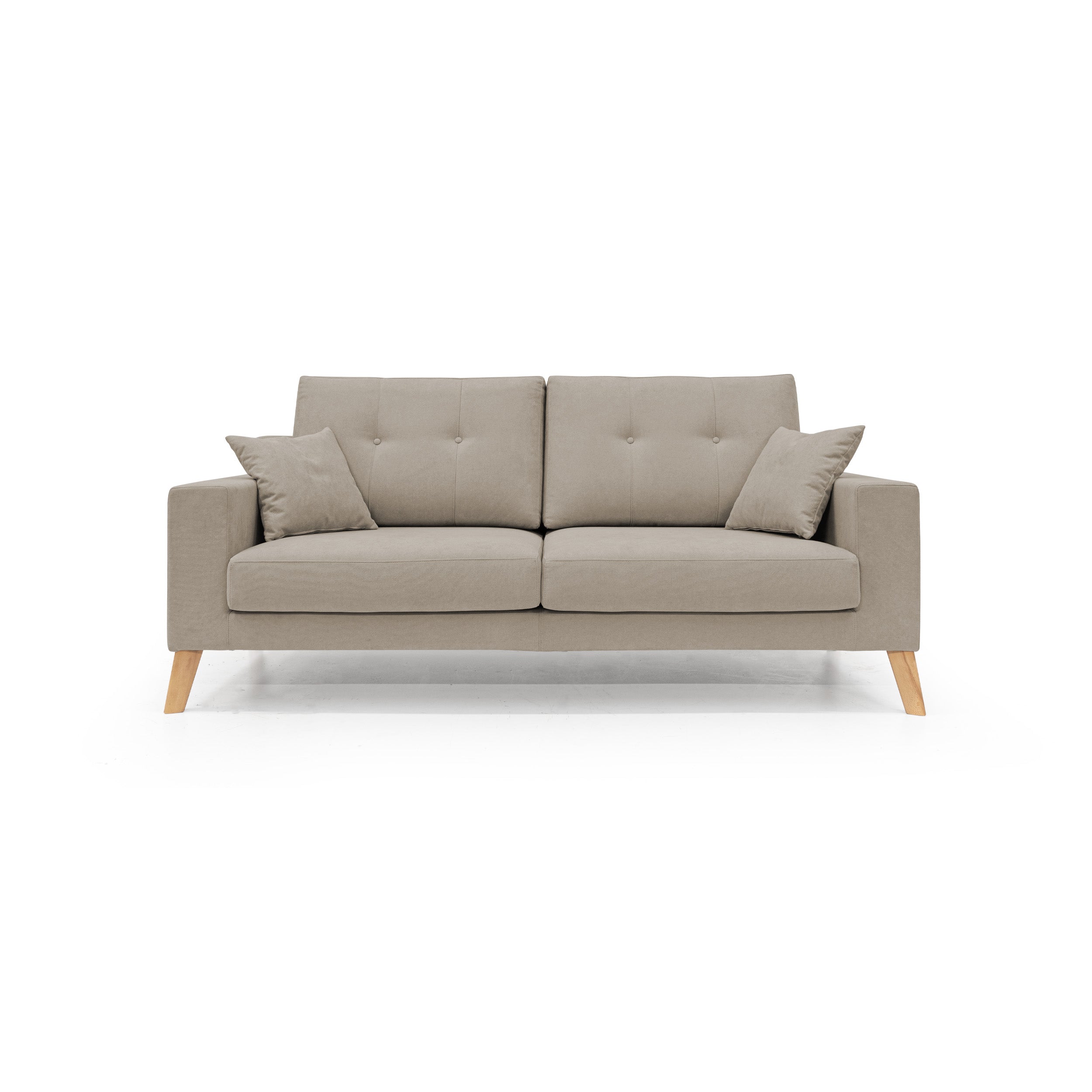 Danish Divano moderno in tessuto morbido impermeabile T02 166 cm beige