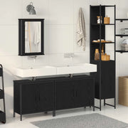 Set di mobili per il bagno 4 pcs Nero Legno multistrato 3334425