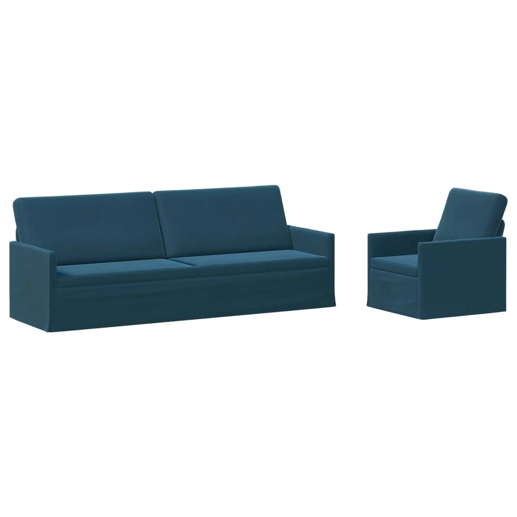 Set di divani 2 pcs Blu Velluto (V) 3433238