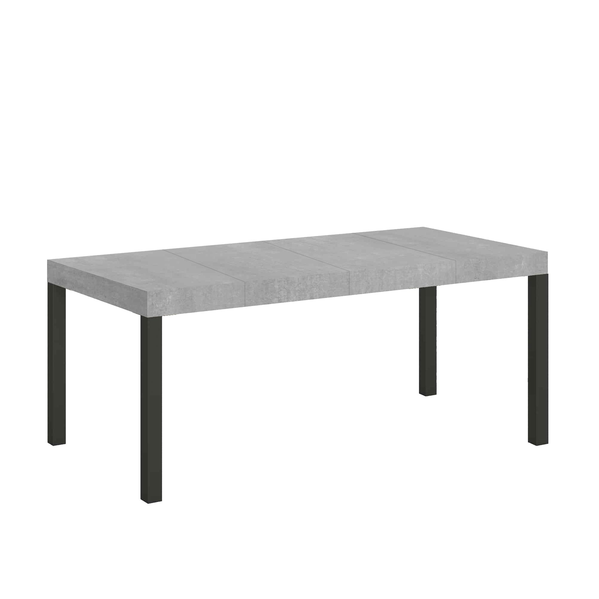 Tavolo allungabile 90x90/246 cm EveryX Premium Cemento telaio Antracite