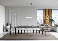 Tavolo allungabile 90x180/440 cm Every Evolution Cemento telaio Antracite