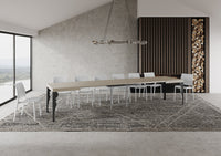 Tavolo allungabile 90x140/400 cm Paxor cashmere gambe antracite