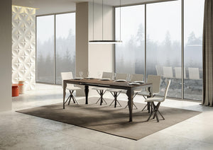 Tavolo allungabile 90x120/224 cm Paxor Evolution Noce telaio Antracite