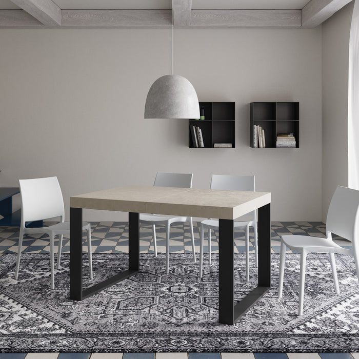 Tavolo allungabile 90x120/224 cm Tekno Premium Cashmere gambe antracite