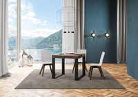 Tavolo allungabile 90x90/246 cm Tekno Noce telaio Antracite