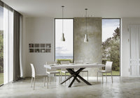 Tavolo allungabile 90x130/234 cm Volta Premium Bianco Frassino telaio Antracite