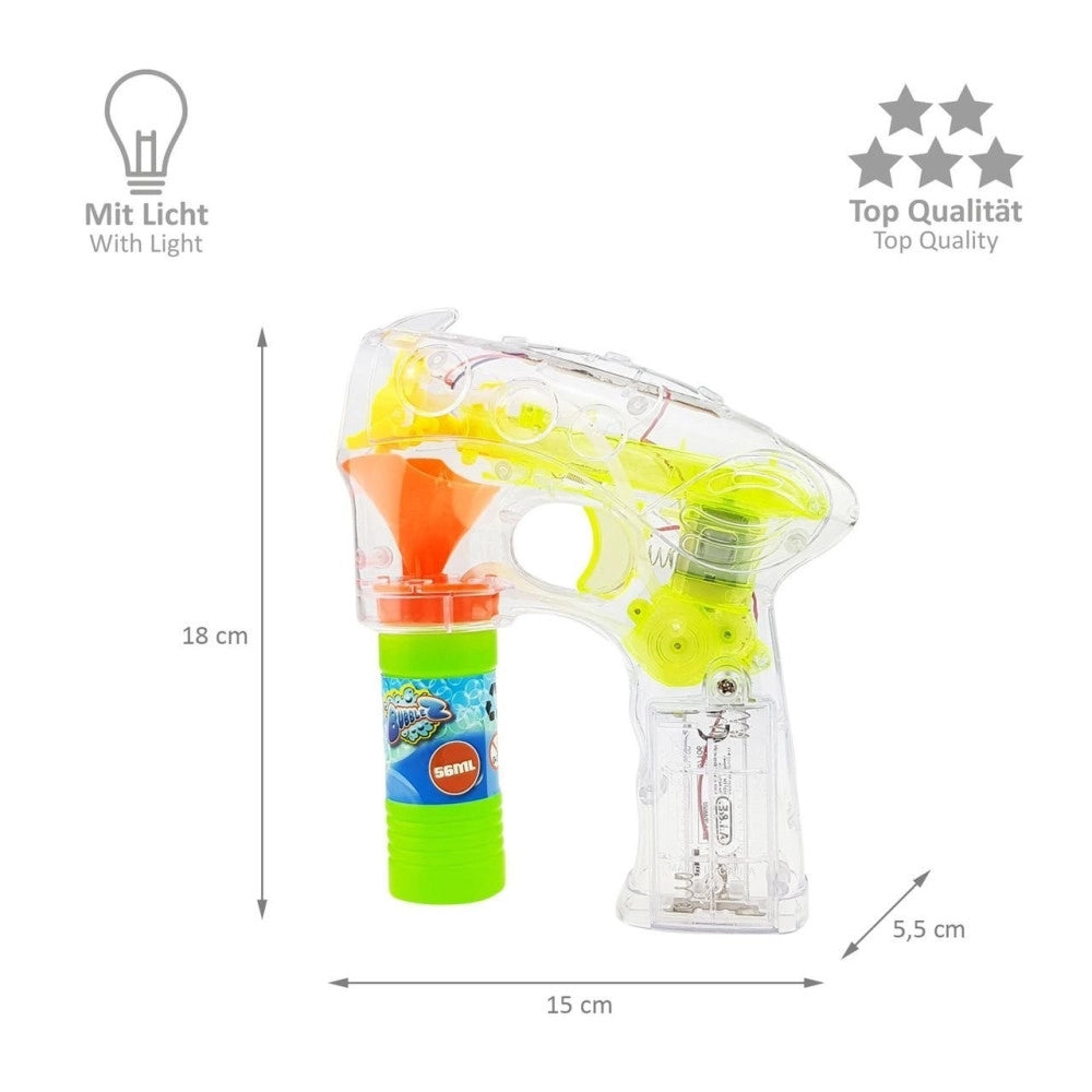 Trade Shop - Pistola Spara Bolle Di Sapone Giocattoli Per Bambini Gadget Per Feste A Batteria -