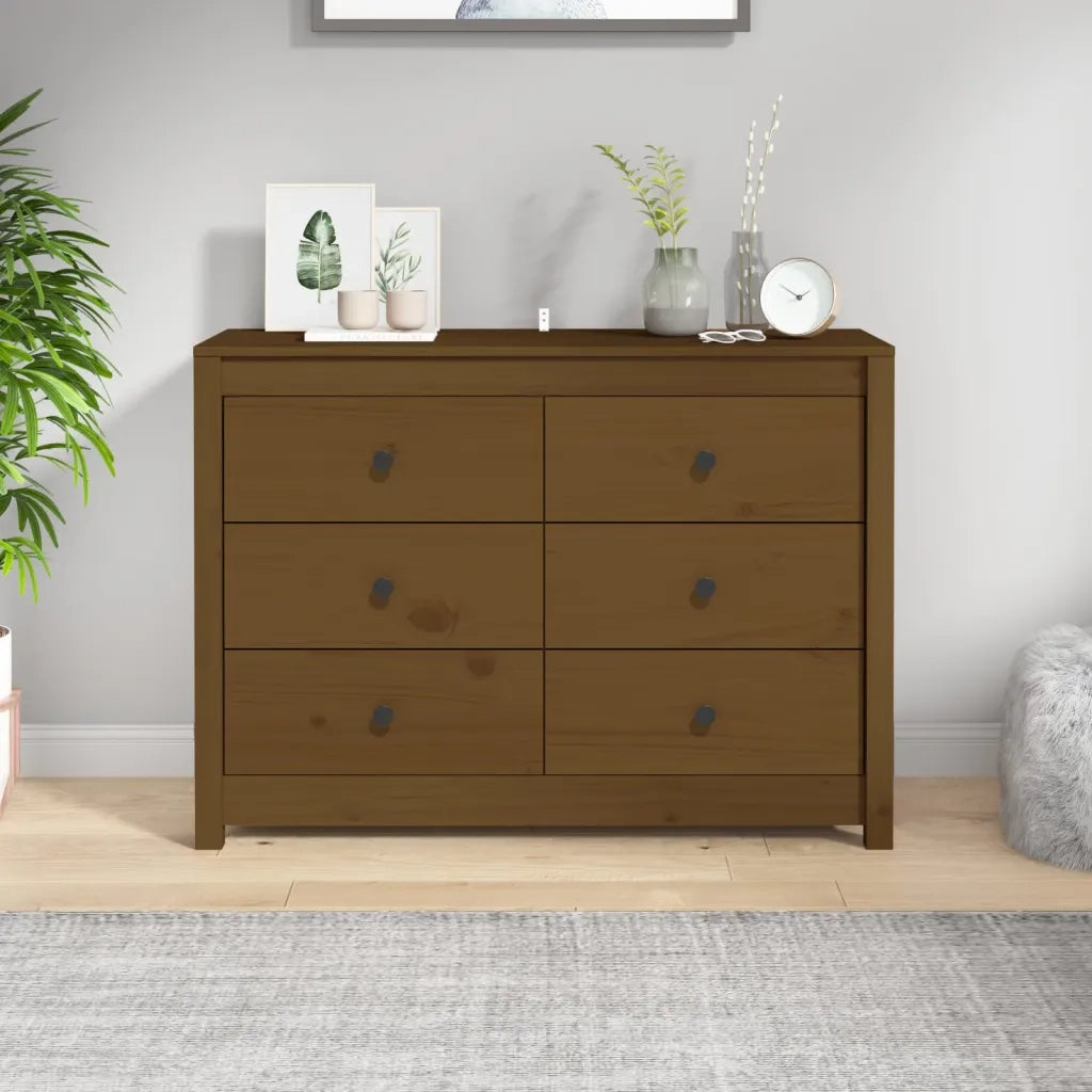 Armadietto Ambra 100x40x72 cm in Legno Massello di Pino