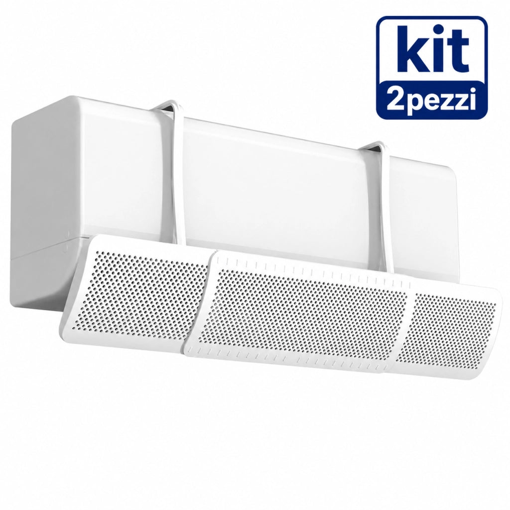 Kit 2pz Deflettore Condizionatore Universale Regolabile 58-90 cm Scudo Protezione Aria