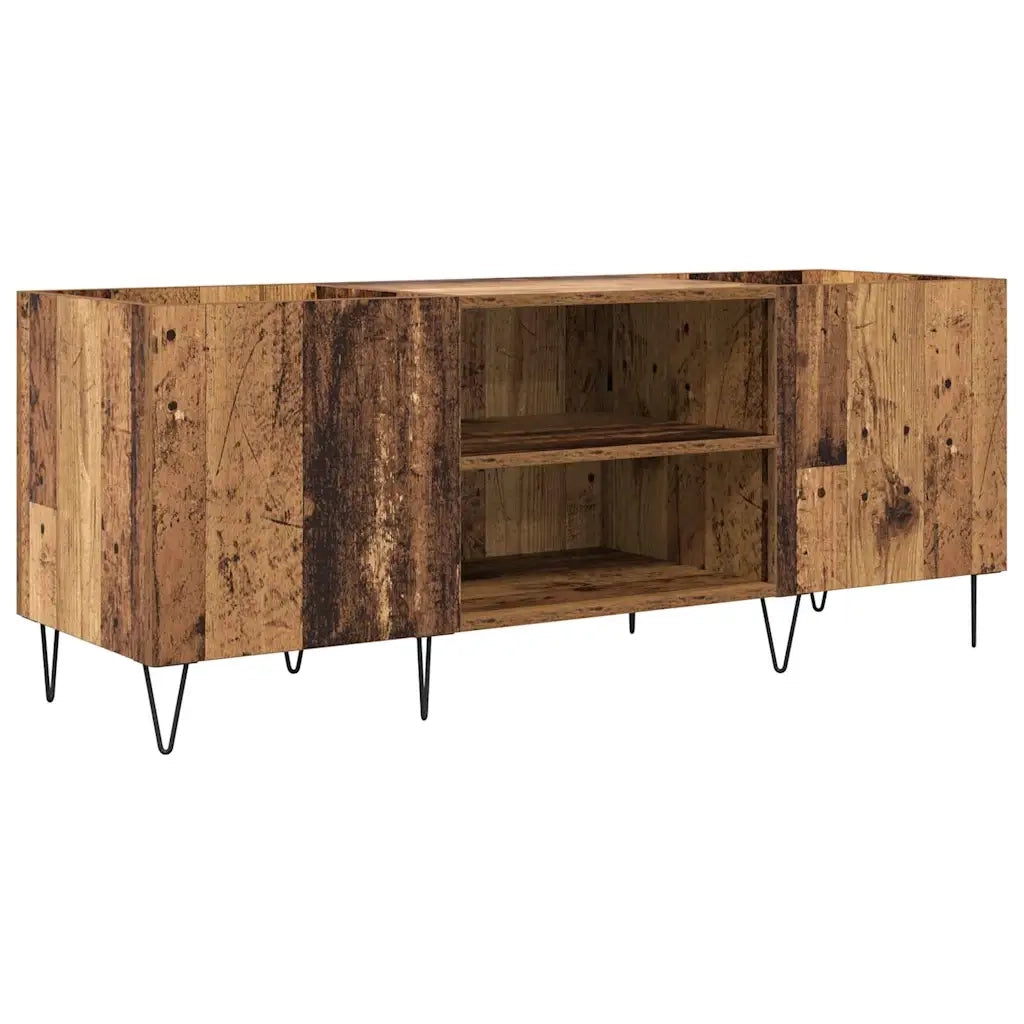 Mobile porta vinili con porta Legno vecchio 121 x 38 x 48 cm CFW4809612