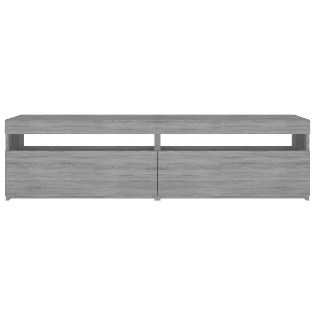 Mobile Porta TV con Luci LED 2pz Grigio Sonoma 75x35x40 cm 815126