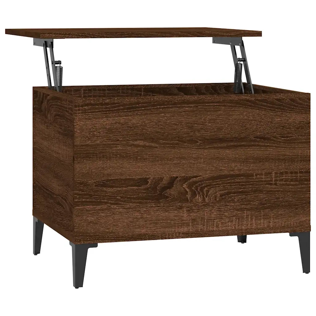 Tavolino Salotto Rovere Marrone 60x44,5x45 cm Legno Multistrato 819579