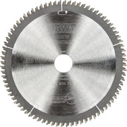 Circolare per sega circolare 216 mm 80TFZ finitura extra fine per fineer alluminio e plastica DT4286