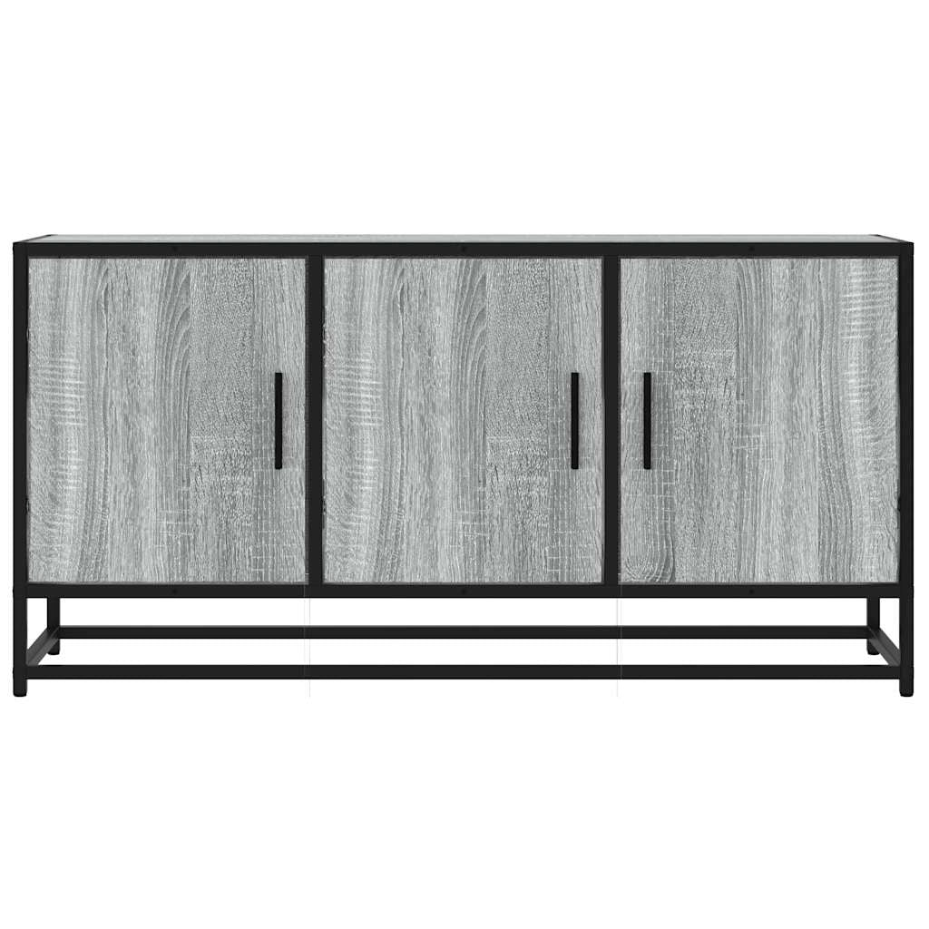 Mobile TV multimediale mensola TV credenza TV sala da pranzo soggiorno camera da letto Sonoma 100 x 35 x 50 cm legno ingegnerizzato e metallo grigio 02_0028337