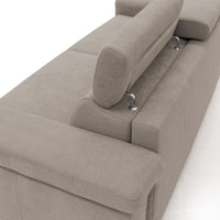 Giunone Divano letto mat. H18 240 cm (mat. 160x197 cm) beige