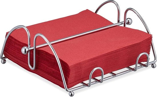 Sostegno per tovagliette con peso per 33x33 cm - look RVS, metallo argento - decorazione per tavola