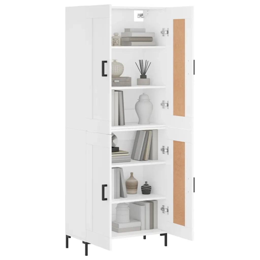 Credenza Bianca 69,5x34x180 cm in Legno Multistratocod mxl 101973