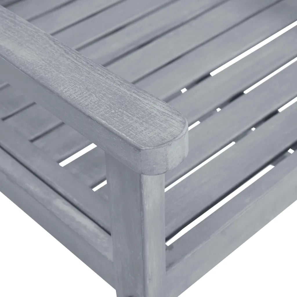 Sedie da Giardino 8 pz in Legno Massello di Acacia Grigio 3078206