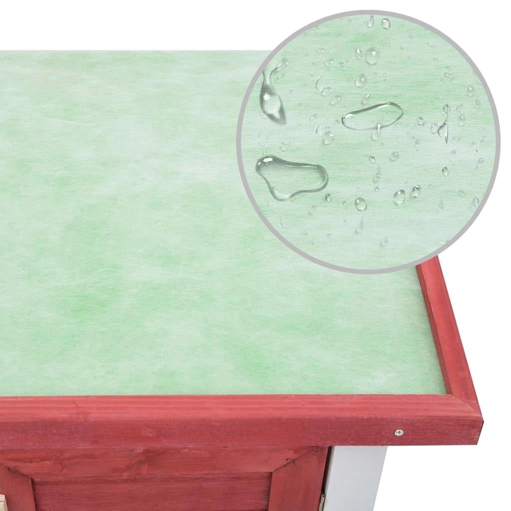 Contenitori da esterno con 4 ante 90 x 45 x 90 cm legno rosso 02_0000594