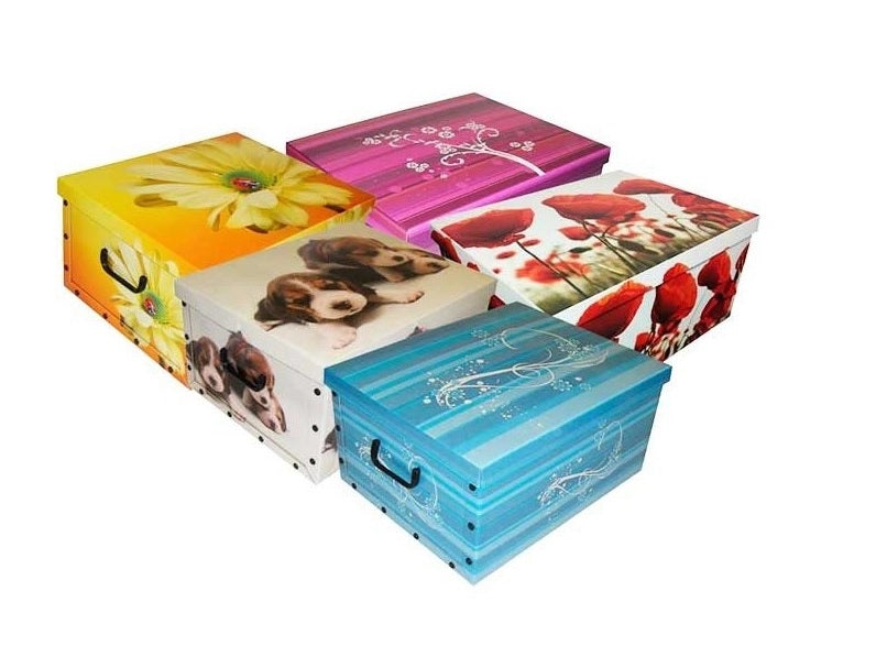 1 Pezzo Scatola Portabiancheria Armadio Box Cartone 50 x 38 x 23 cm Vari Colori