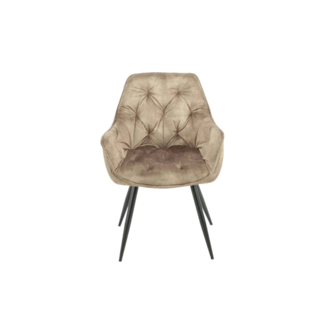 SEDIA SENNA 59X60XH86CM MARRONE IN VELLUTO