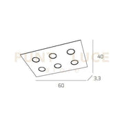 PATH PLAFONIERA 6 LUCI ATTACCO GX53 FOGLIA RAME