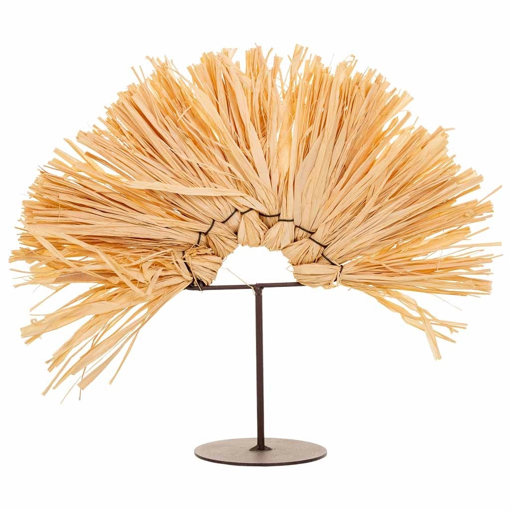 Figura decorativa in fibra naturale marrone 28x02x24,5h