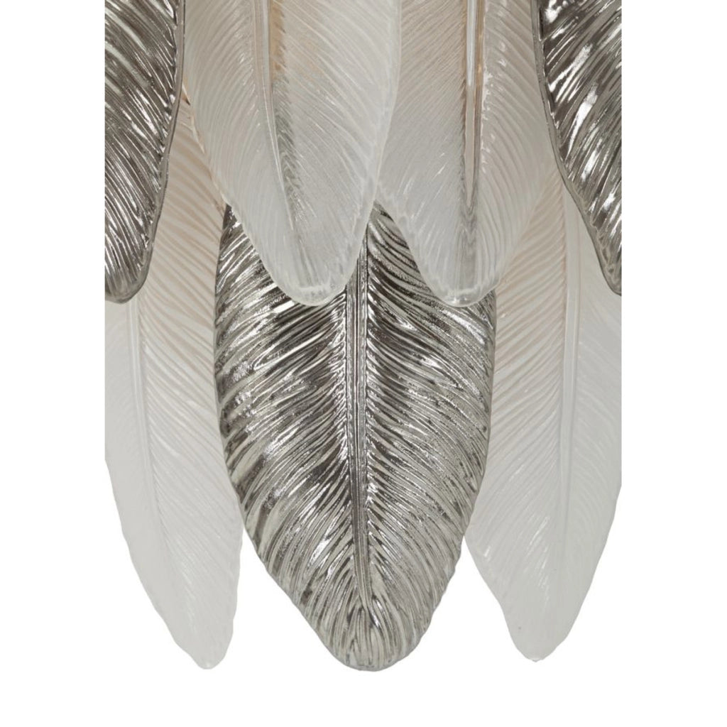 Lampada a Parete VKH898, Grigio, Vetro, 24x25x29 cm