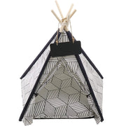 Trade Shop - Tepee Letto Cuscino Lavagna Rimovibile Lavabile Portatile Per Animali 50x50x70cm -