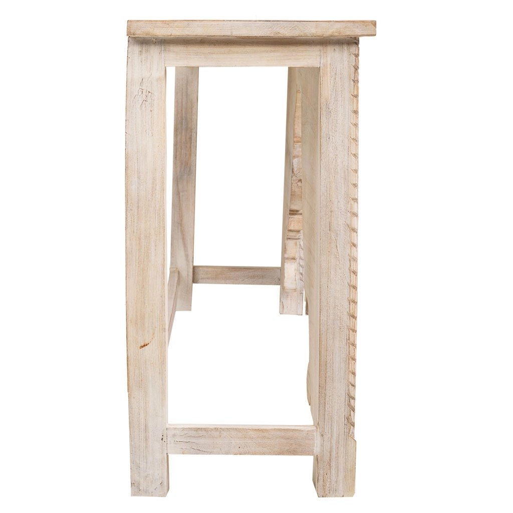 Mobile da ingresso in legno rifinito a mano 188x43x85