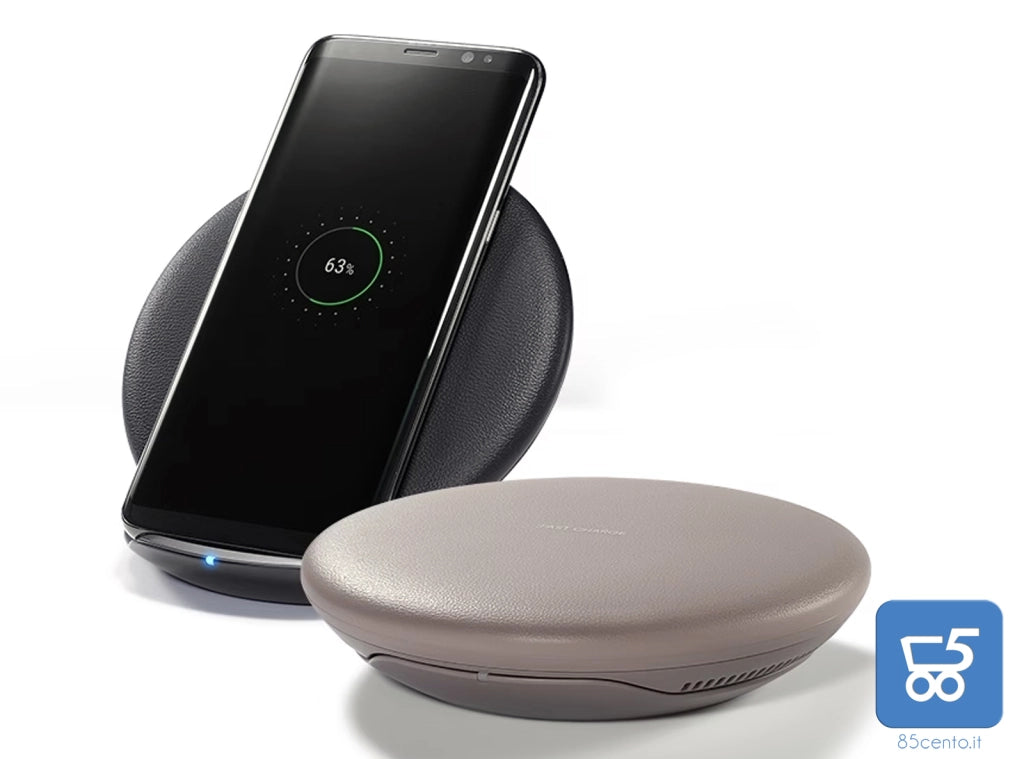 Pad di Ricarica Rapida SAMSUNG QC3.0 Stand Convertibile 2 Posizioni per Galaxy S7 S8 S8+ Note 5