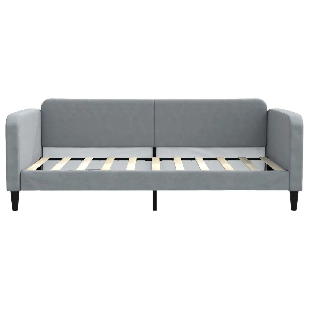 Letto da camera | Letto da Giorno Grigio Chiaro 100x190 cm in Tessuto