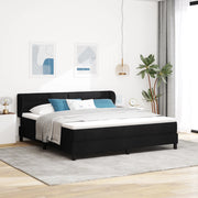 Letto Box Spring  con materasso nero 180x200 cm in tessuto