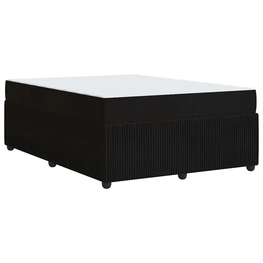 Struttura del letto con materasso Nero 140 x 200 cm Tessuto