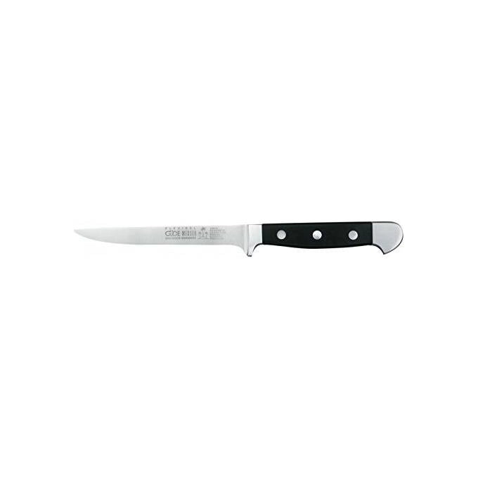 Güde 1703-13 Alpha Coltello da Disosso Flessibile Lama 13 cm in Acciaio al Cromo-Vanadio-Molibdeno Manico in Hostaform colore Nero