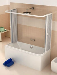 Box vasca Venusia - 3 lati, apertura centrale (doppia anta) - Misura: 70x170x70 x h150