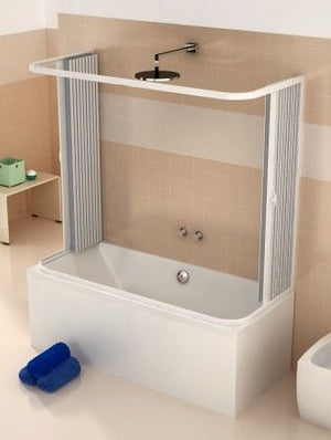 Box vasca Venusia - 3 lati, apertura centrale (doppia anta) - Misura: 70x150x70 x h150