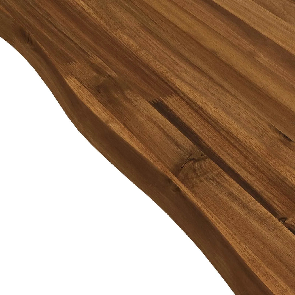 120 x 80 x 75 cm Legno di Acacia Massello Naturale e Caffè 937519