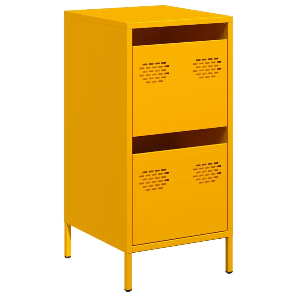 Credenza-Buffet-Armadio da cucina Giallo Senape 35x39x73,5 cm Acciaio Laminato a Freddo 151000