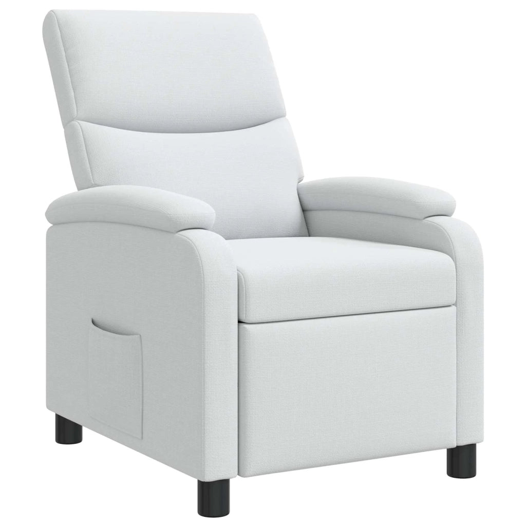 Divano Sedia-Poltrona reclinabile Bianco Tessuto 284550