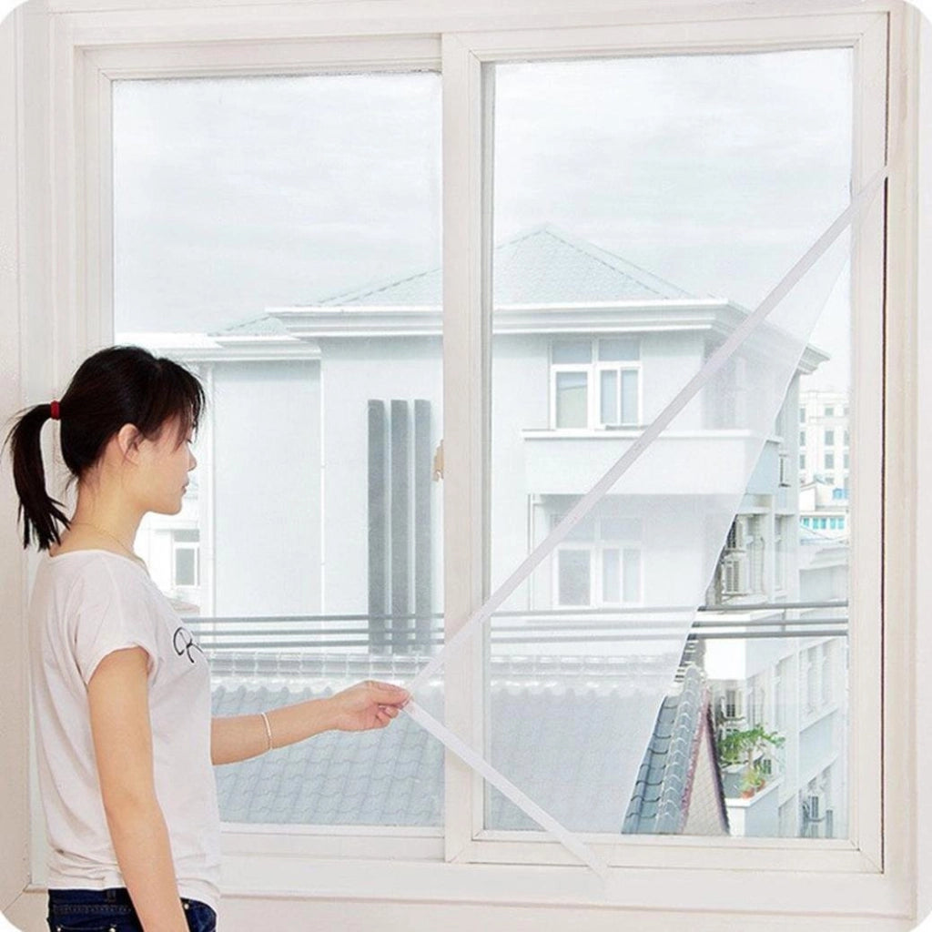 Zanzariera per finestra 120x150 cm Tenda Antinsetti a rete con velcro