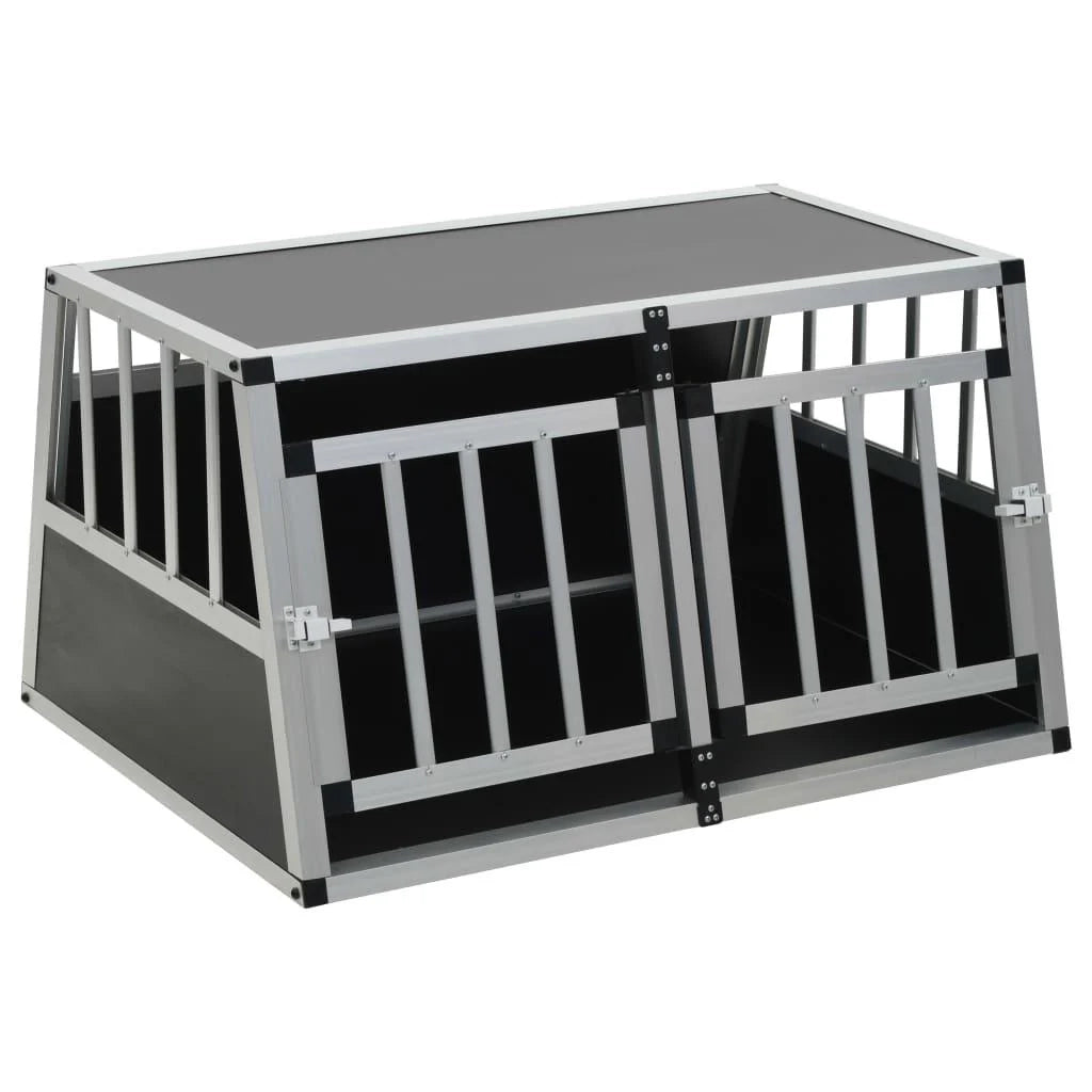 Trasportino per cani con doppia porta 89 x 69 x 50 cm nero 02_0000063