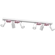 Plafoniera barra 6 spot orientabili bianca Flower GU10 Luminex