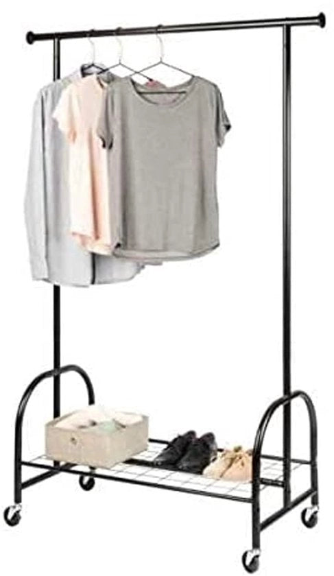 Standard di abbigliamento pratica - ideale per l'archiviazione e l'aria - 1 pezzo - nero - smaltato metallo