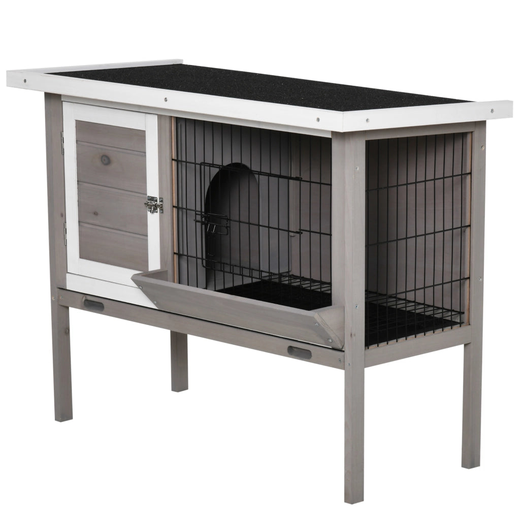 Conejera Jaula Elevada per Animali Piccoli ¨C zephmum ¨C Grigio 91x46x71 cm
